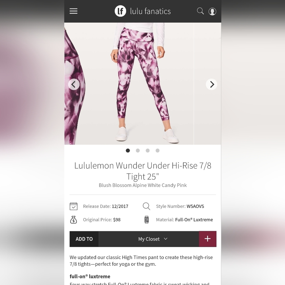Lululemon Wunder Under Hi-Rise 25" (Size 8)